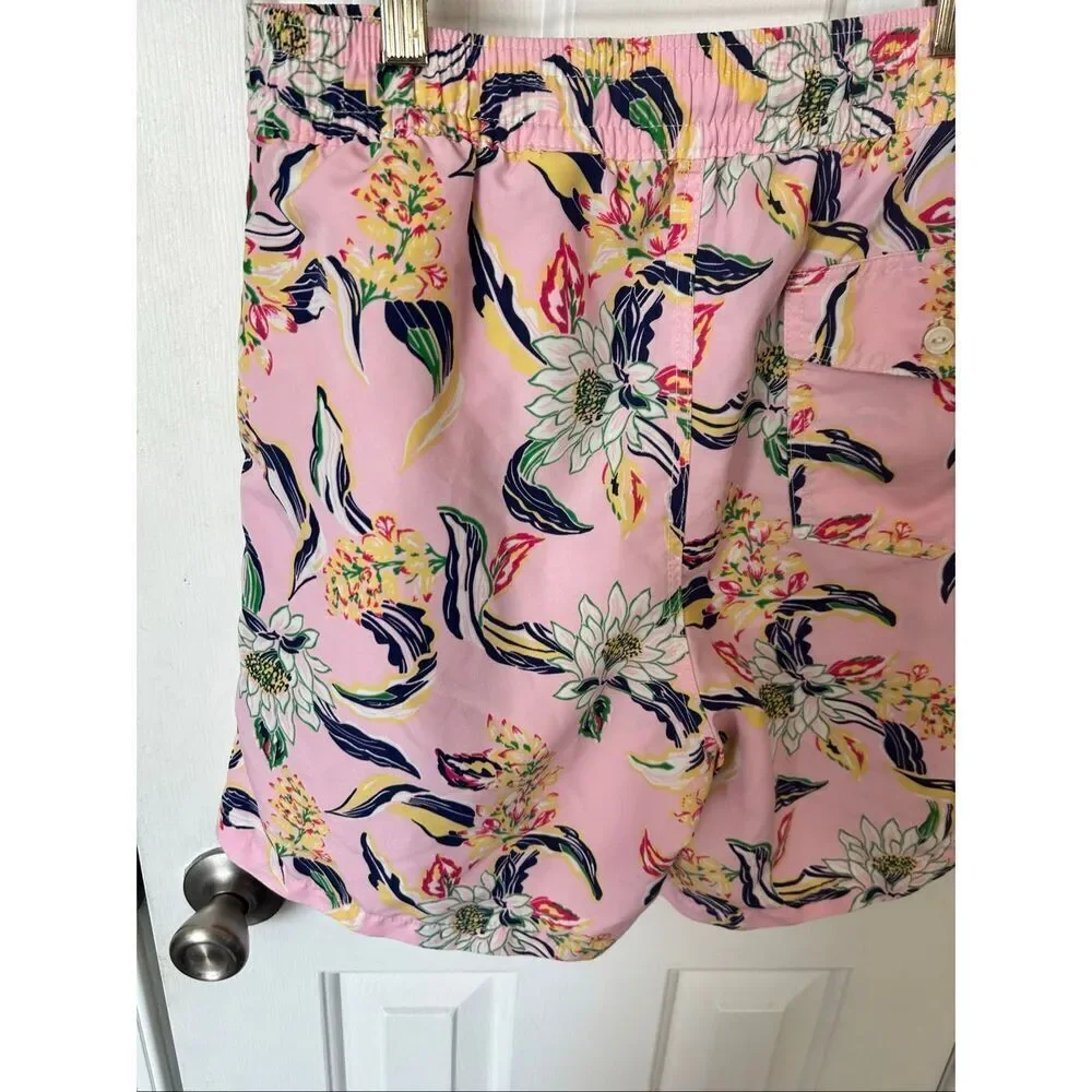 Polo Ralph Lauren Mens Traveler Swim Shorts Pink Tropical Flower 5